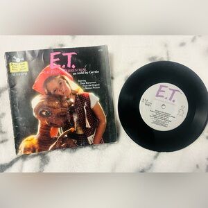 1982 Vintage Vinyl Record and Read Along E.T. The Extra Terrestrial Book